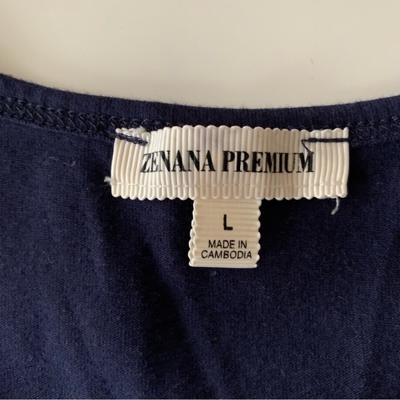 Zenana Premium navy t-shirt midi bodycon dress size large - Picture 4 of 7